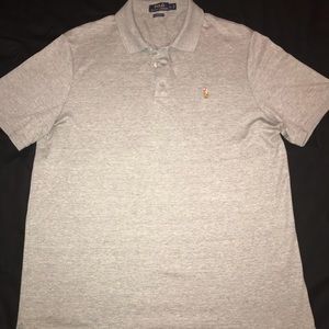 Heather Grey Perform. Polo Shirt by Ralph Lauren
